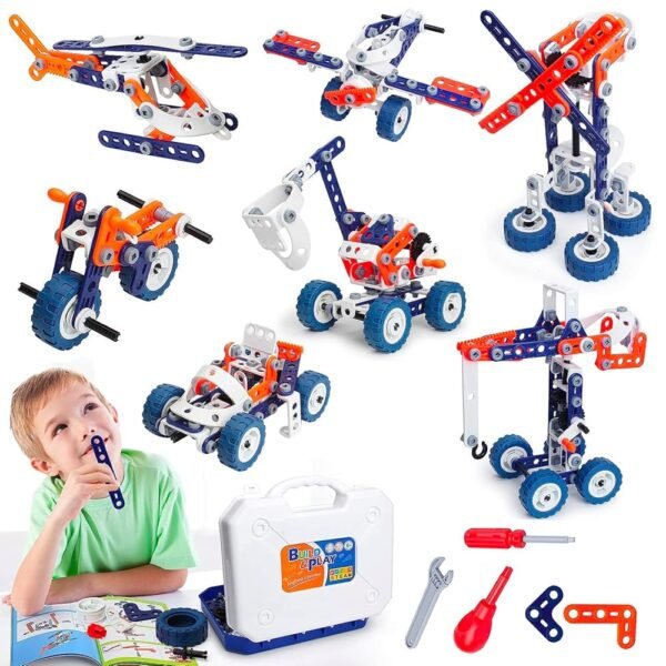 Building Toys Kits 152 Piece STEM Toys Erector Set for Boys Creative Construction Engineering Fun Educational Building Blocks Set for Boys and Girls Ages 6 7 8 9 10 11 12 Year...