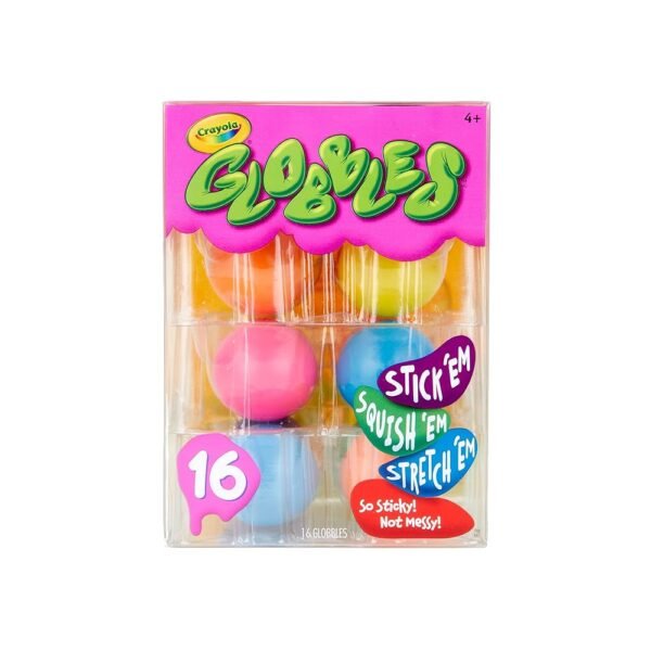 Crayola Globbles Squish Toys (16ct), Sticky Stress Ball for Adults & Kids, Calming Sensory Fidget Toys, Stress Relief Gifts, Fidget Balls