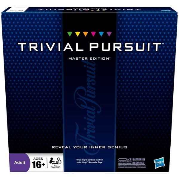 Hasbro Gaming Trivial Pursuit Master Edition Trivia Game, Board Games for Adults and Teens, Includes Electronic Timer, Trivia Games for 2 to 6 Players, Ages 16 and Up (Amazon...