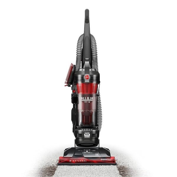 Hoover WindTunnel 3 Max Performance Pet Bagless Vacuum Cleaner, Corded Upright Vac, HEPA Media Filtration, Quick Pass Brushroll, Corded Vacuum Cleaners for Home Use
