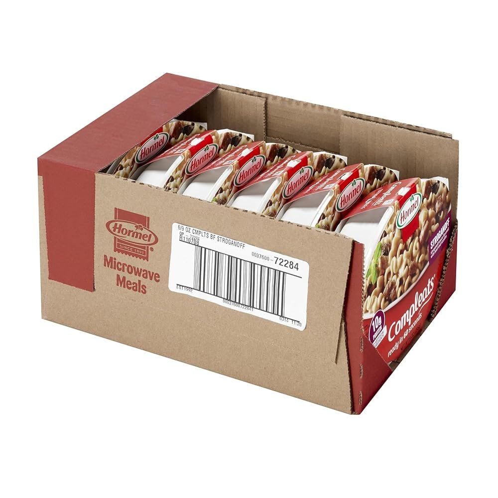 HORMEL COMPLEATS Beef Stroganoff Sauce Microwave Tray, 9 Ounces (Pack of 6)