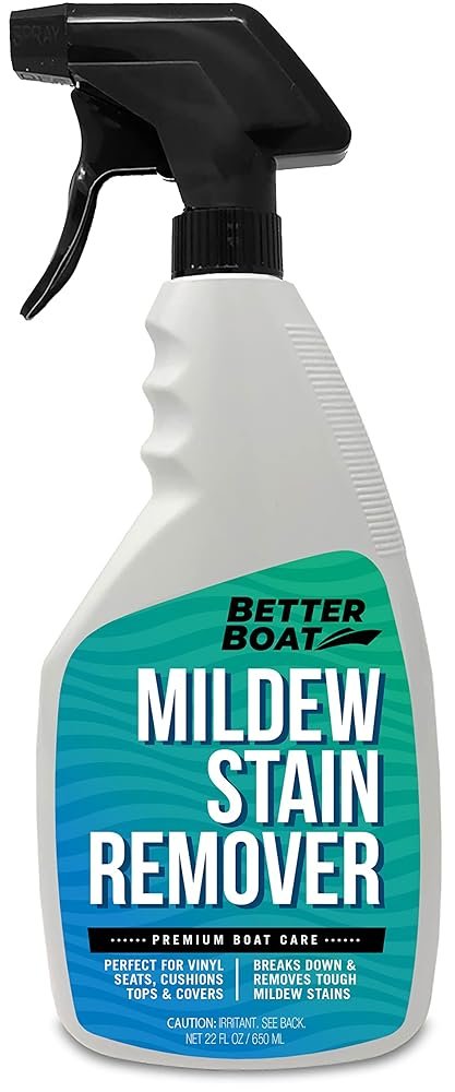 Stain Remover Cleaner, 22 Fl Oz, for Boat Seats, Fabric, Canvas, Carpet, and Vinyl, Removes Stains from Boats, RVs, Cars, Bathrooms, Shower Walls, Patio Furniture, and Pillows,...