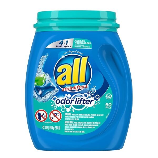 All Laundry Detergent Pacs, Oxi plus Odor Lifter, 60 Count + Snuggle SuperFresh Fabric Softener Dryer Sheets with Static Control and Odor Eliminating Technology, Original, 200...