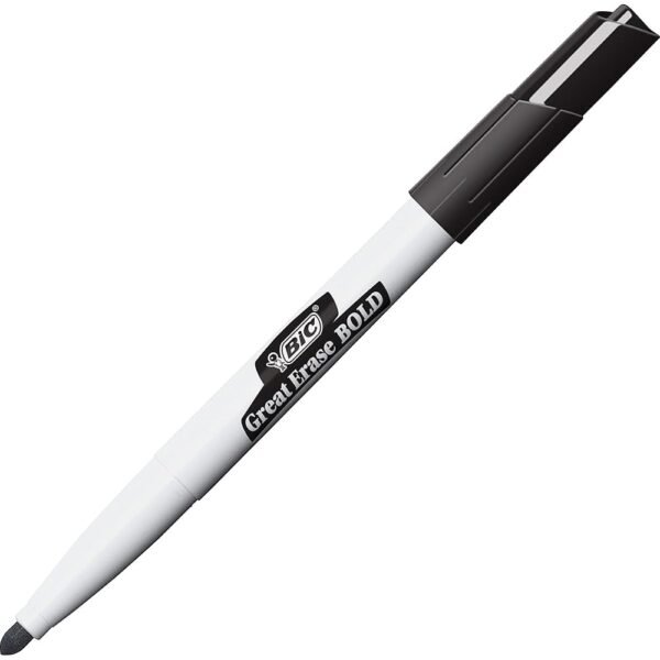 BIC Intensity Bold Dry Erase Marker; Fine Point; Black; 12 Pack