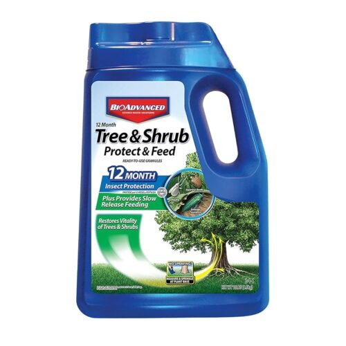 BioAdvanced 12 Month Tree and Shrub Protect and Feed, Granules, 10 lb, Insect Killer and Fertilizer & Plant Food