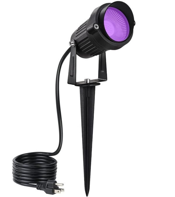 Black Light Outdoor 120V Halloween Spotlight Outdoor Blacklight Waterproof LED Black Light Spot Light Outdoor 15W Purple Spotlights Outdoor Black Lights for Glow Party...