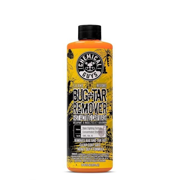 Chemical Guys Bug & Tar Wash Heavy Duty Bug, Tar, Grime, Tree Sap & Bird Dropping Remover - Safe for Paint, Glass, Chrome, Plastic & All Exterior Surfaces (16 oz) - CWS_104_16
