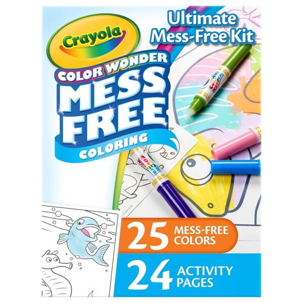 Crayola Color Wonder Mess Free Coloring Kit (50+ Pcs), Toddler Art Set, Mess Free Markers & Coloring Pages, Toddler Travel Activity, Gifts, 3+