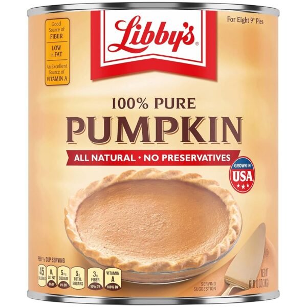 Libby's Pumpkin Pie, Thanksgiving and Holiday Desserts, Pumpkin Pie Filling, 100% Pure Pumpkin, Bulk, 6 lb 10 oz Can