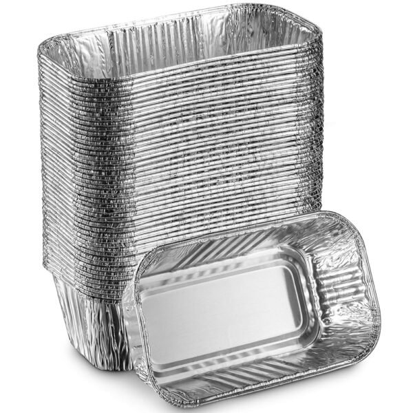 MontoPack Aluminum Disposable Loaf Pans | Deep Standard Size 6" x 3.5" Extra Thick Foil Bread Containers for Baking, Food Storage & Takeout | Eco-Friendly & Recyclable | Bulk...