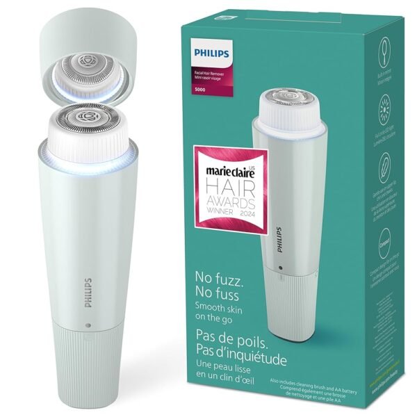 Philips Beauty Series 5000 Electric Shaver and Personal Groomer for Women, Cordless & Compact, Hypoallergenic Head, Gentle & Quick Hair Removal Easy Touch Ups, Mint Green,...