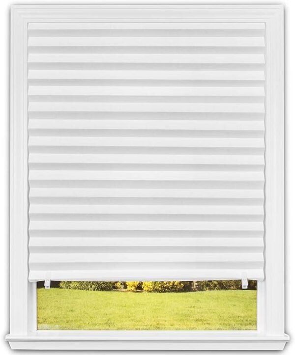 Redi Shade No Tools Original Light Filtering Pleated Paper Shade White, 36" W x 72" L, 6 Pack