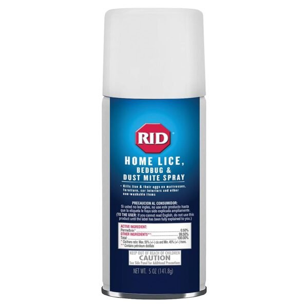 Rid Home Lice Bed Bug Dust Mite Spray Home Treatment Spray With Permethrin Kills Lice and Lice Eggs on Mattresses Furniture Car Interiors and Other Nonwashable Items Spray Can ,...