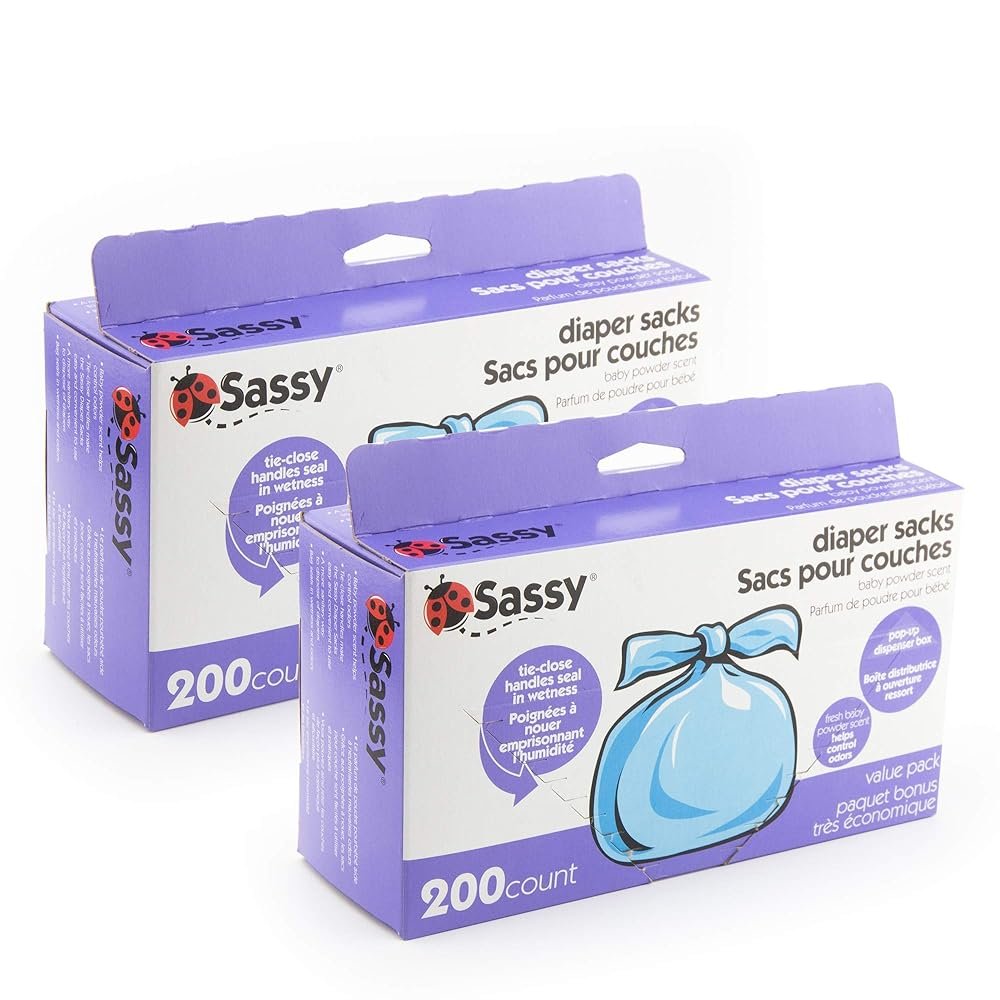 Sassy Disposable Diaper Sacks, 400 Count (Pack of 2)