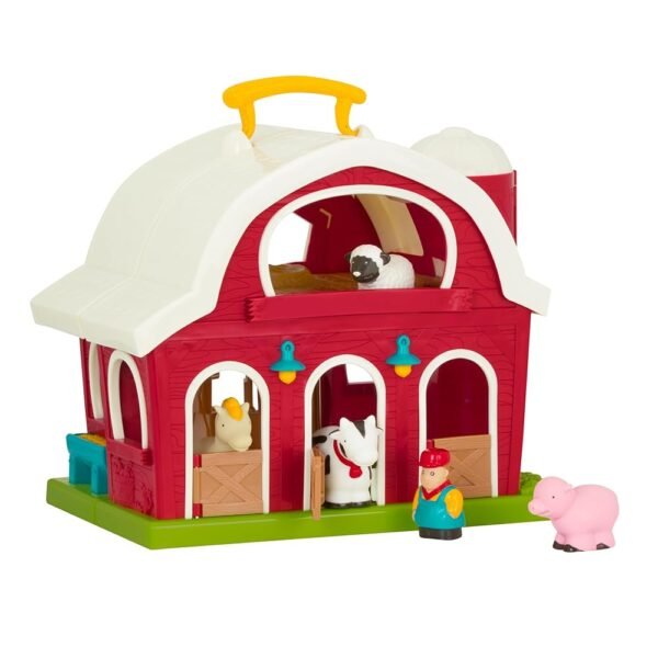 Battat– Big Red Barn, Animal Farm Playset – Learning Toy for Toddlers, 18M Plus, 13.5" x 9"x 12"