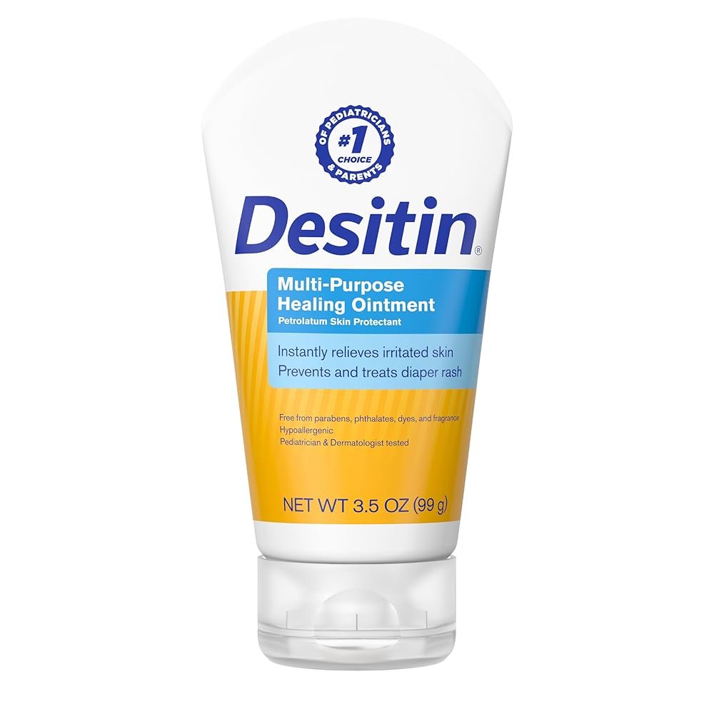Desitin Skin Protectant And Diaper Rash Ointment Multi-Purpose With Vitamins A & D, Travel Size, 3.5. Oz Tube