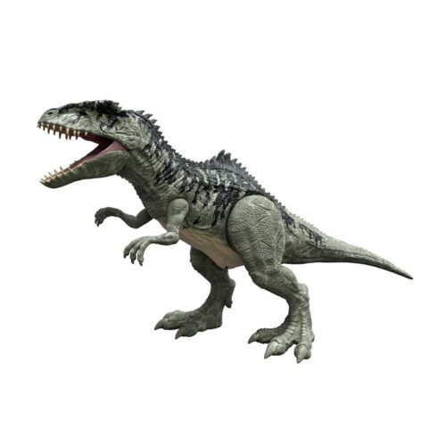 Mattel Jurassic World Super Colossal Dinosaur Action Figure, Large Giganotosaurus Dino Toy with Eating Feature, 3+ Feet Long