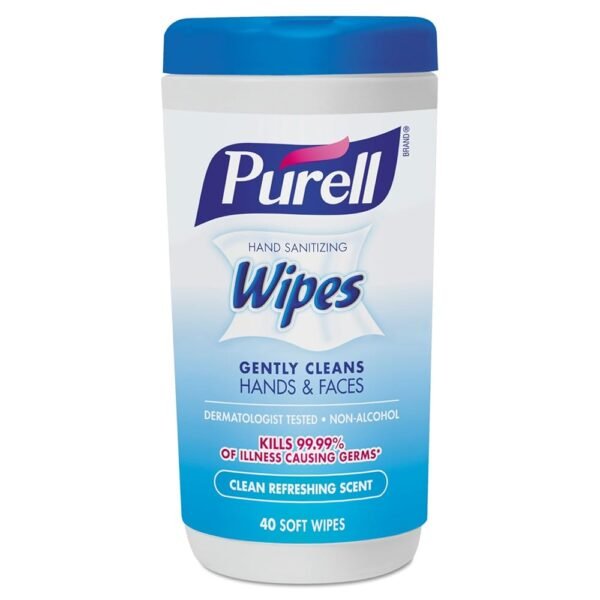 Purell Hand Sanitizing Wipes, Clean Refreshing Scent, 40 Count Hand Wipes Canister (Pack of 6) - 9120-06-CMR